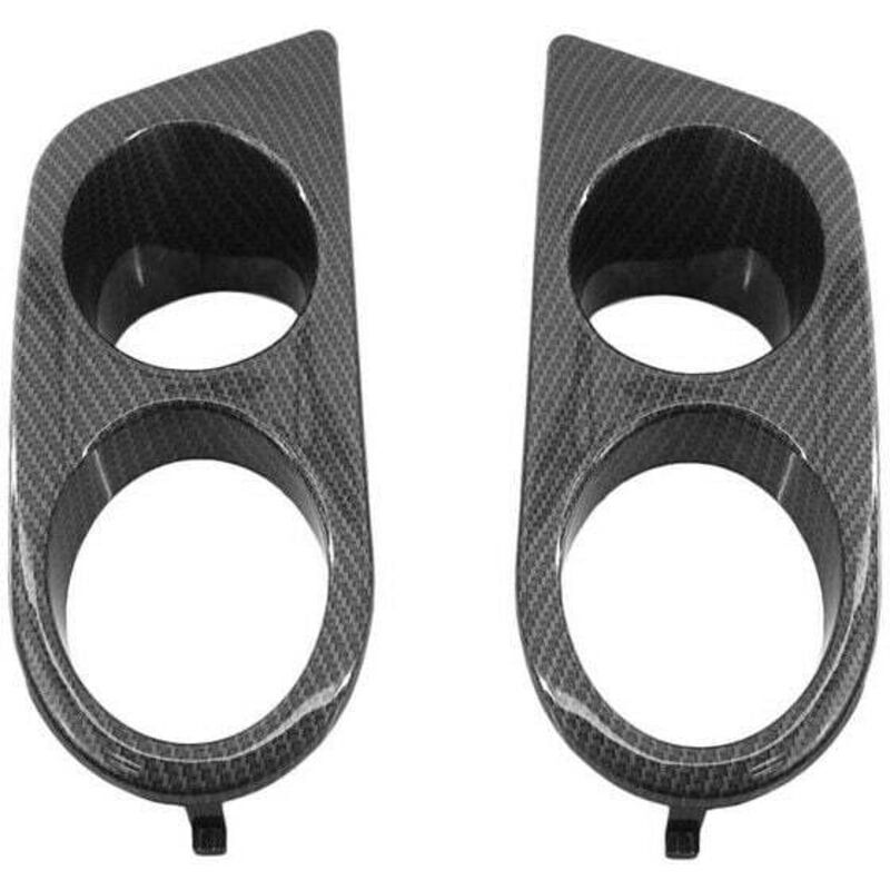 Euritecsa - Ham Style conduit d'air antibrouillard couvre fibre de carbone avant inférieur pare-chocs antibrouillard cadres remplacement pour bmw E46