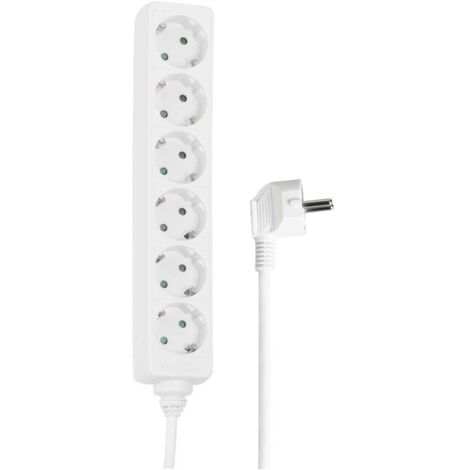 Hama 00030529 Multipresa 6 scomparti Bianco Schuko 1 pz.