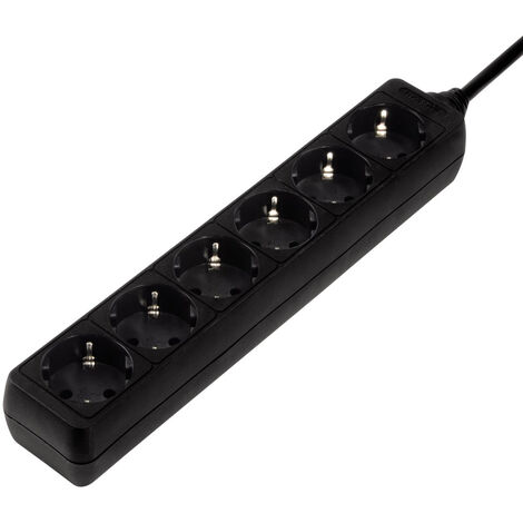 Hama 00047759 Steckdosenleiste 6fach Schwarz Schutzkontakt 1 St.