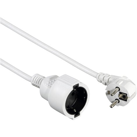 Hama 00047864 Strom Verlängerungskabel   Weiß 2 m H05VV-F 3G 1,5 mm²