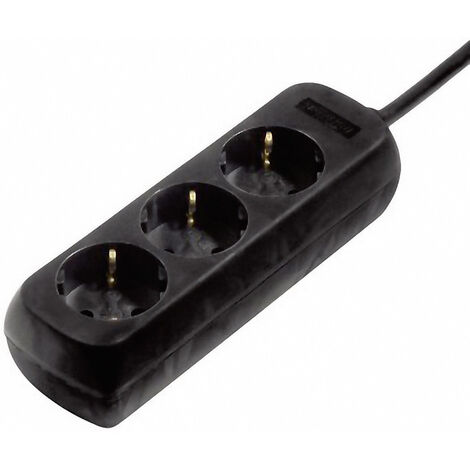 Hama 00108843 Steckdosenleiste 3fach Schwarz Schutzkontakt 1 St.