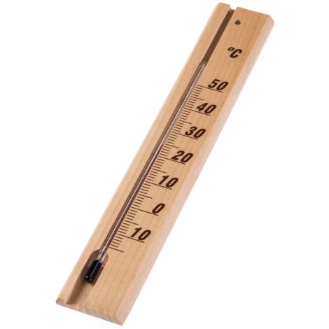 Hama 00186401 Thermomètre ambiance bois 20 cm