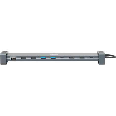 Hama 00200145 USB-C-Docking-Station Connect2Office Basic V2, Standfüße, 9 Ports