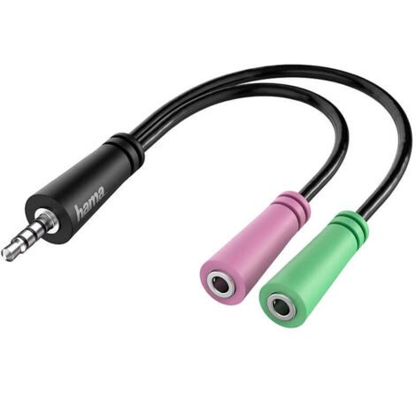 Hama 00200352 Klinke Audio Anschlusskabel [1x Klinkenstecker 3.5 mm - 2x Klinkenbuchse 3.5 mm] 0.15