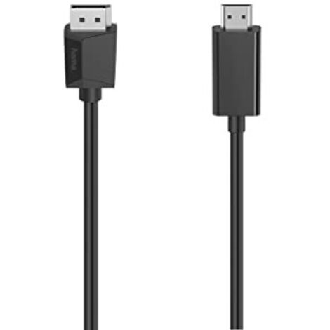 Hama 00200712 câble vidéo et adaptateur 1,5 m DisplayPort HDMI Noir