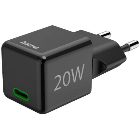 Hama 00201984 Chargeur USB 20 W 1x USB-C® Power Delivery noir intérieure USB Power Delivery (USB-PD) Y712033