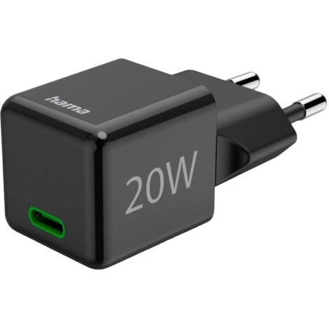 Hama 00201984 USB Ladegerät 20 W 1x USB-C® USB PD Schwarz Innenbereich USB Power Delivery (USB-PD)