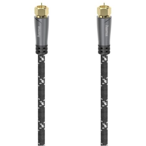 Hama 00205077 cavo coassiale 1.5 m F Nero Grigio