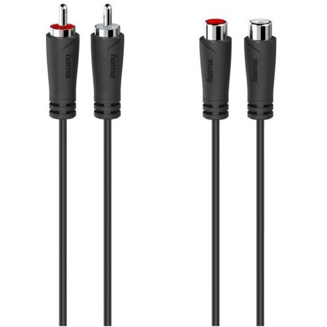 Hama 00205094 câble audio 3 m 2 x RCA Noir