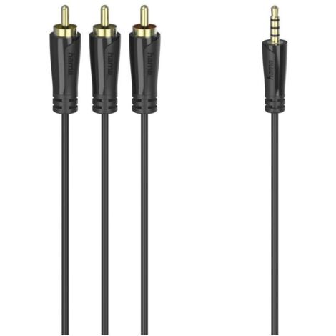 Hama 00205154 câble audio 1,5 m 3,5mm 3 x RCA Noir