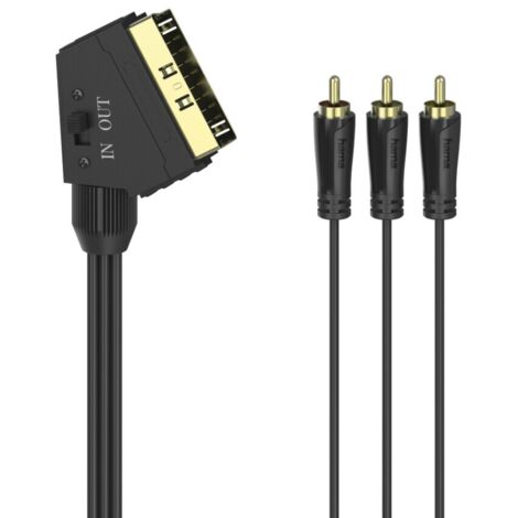 Hama 00205156 SCART-Kabel 1,5 m 3 x RCA Schwarz