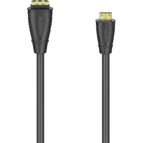 Hama 00205167 HDMI Câble adaptateur [1x HDMI femelle - 1x connecteur mini HDMI] noir 10 cm W433752