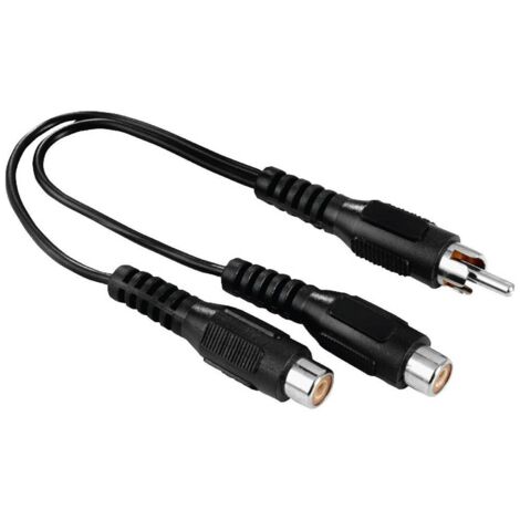 Hama 00205183 Cinch-RCA audio Adaptateur [1x Cinch-RCA mâle - 2x adaptateur Cinch / RCA] noir