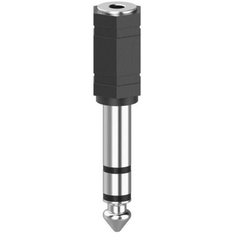Hama 00205194 Jack Audio Adattatore [1x Presa jack da 3.5 mm - 1x Spina jack da 6.3 mm] Nero