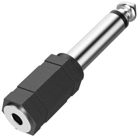 Hama 00205195 adattatore per inversione del genere dei cavi 3.5mm 6.3mm Nero, Argento