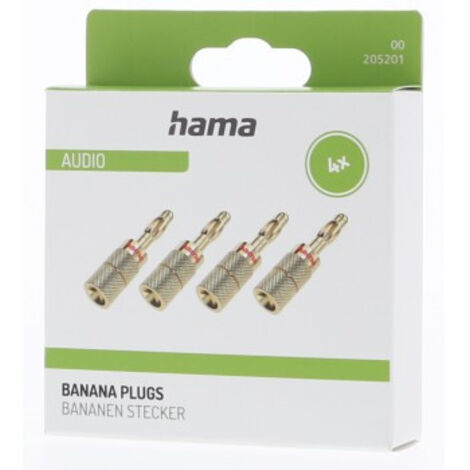 Hama 00205201 connecteur de fils Banana Or
