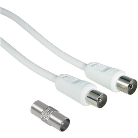 Hama 00205298 cable coaxial 10 m Blanco