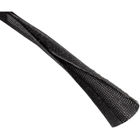 Hama 00220995 Flexibler Gewebe-Kabelschlauch, universal, 20 - 40 mm, 1,8 m, Schwarz 20 bis 40 mm Sc