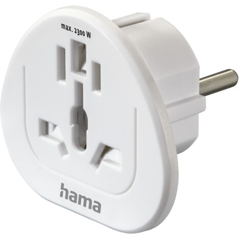 Hama 00223455 adaptador de enchufe eléctrico Universal Blanco