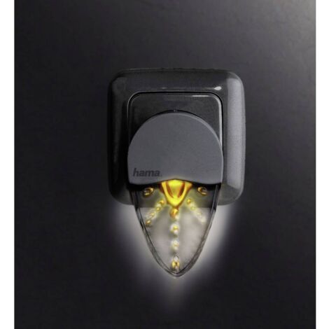 Hama 113960 Luce notturna LED Ovale LED (monocolore) Ambra Bianco