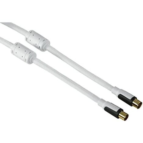 Hama 1.5m, 2xCoax coaxial cable 1.5m White