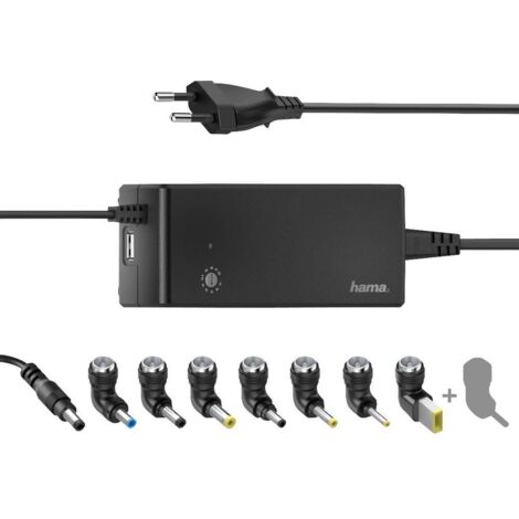 Hama 200004 Alimentation PC portable 90 W 12 V/DC, 14 V/DC, 15 V/DC, 16 V/DC, 18 V/DC, 18.5 V/DC, 19 V/DC, 19.5 V/DC, 20 V/DC, 21 V/DC, 22 V/DC 6 A Y723472