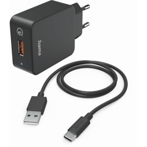 Hama 201625 Ladeset, USB-C,QC3.0, 19,5 W Schwarz