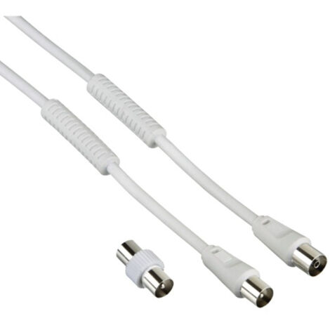Hama 7205307 cable coaxial 5 m Blanco