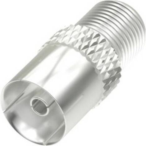 HAMA Adaptateur de récepteur satellite F-Socket - Coax-Socket