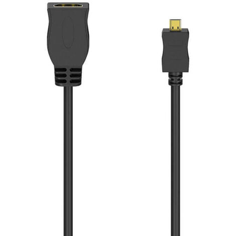 Hama adapter hdmi typ d a stecker buchse vergoldet schwarz