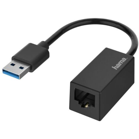 Hama Adattatore USB 3.0 M  8p8c F RJ 45  Fast Ethernet LAN 10 100 1000 nero