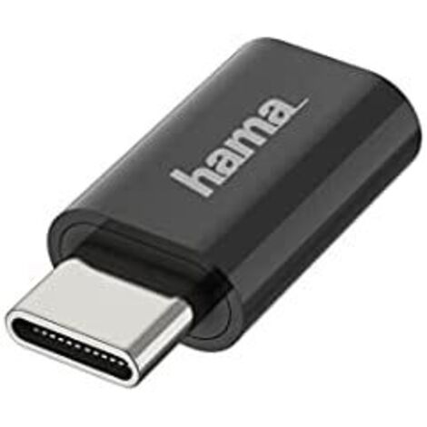 Hama Adattatore USB Type C M / USB Micro B F, USB 2.0, nero