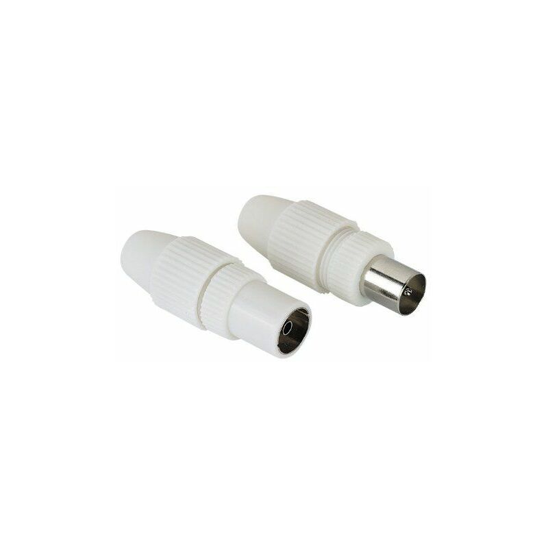Antenna Male Plug / Female Jack, Coaxial, Clamp Type coaxial connector - Hama