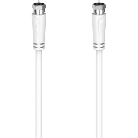 Hama antenne, SAT Câble de raccordement [1x F mâle - 1x F mâle] 5 m blanc