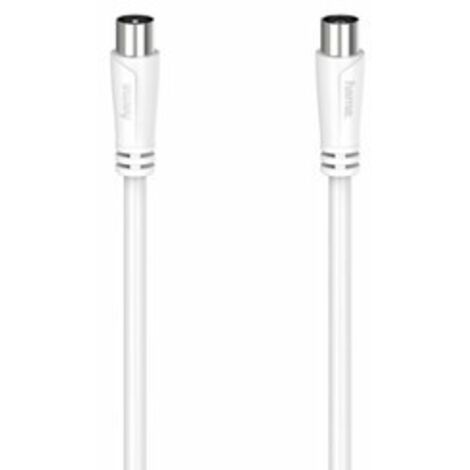 HAMA Antennenkabel 90dB, 1,5m, weiß - für TV und Receiver