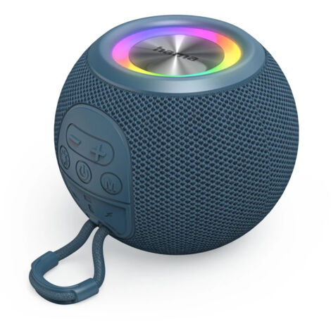 Hama - Bluetooth® Speaker Ball Shape Haut-parleur, 5 modes d'éclairage, 5 W, bleu