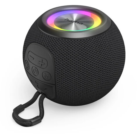 Hama - Bluetooth® Speaker Ball Shape Haut-parleur, 5 modes d'éclairage, 5 W, couleur noire