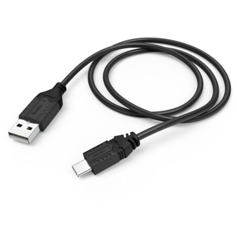 HAMA câble de charge USB 00054461, 0,75 m, USB A vers USB C, noir