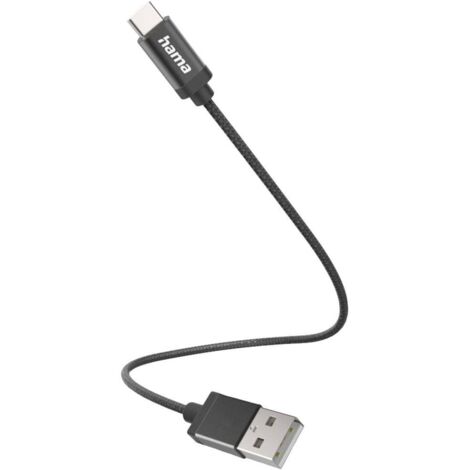 Hama Câble de charge USB USB 2.0 USB-A mâle, USB-C® mâle 0.20 m noir 00201600 C681252