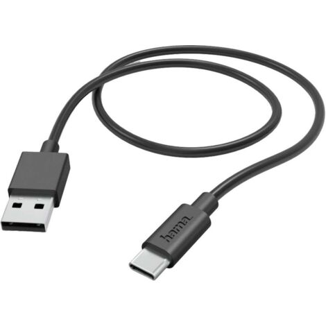 Hama Câble de charge USB USB 2.0 USB-A mâle, USB-C® mâle 1.00 m noir 00201594