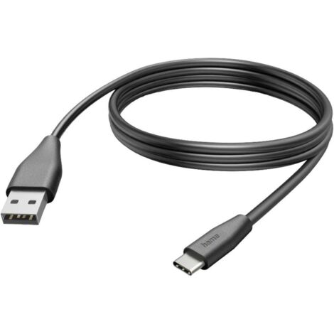 Hama Câble de charge USB USB 2.0 USB-A mâle, USB-C® mâle 3.00 m noir 00201597