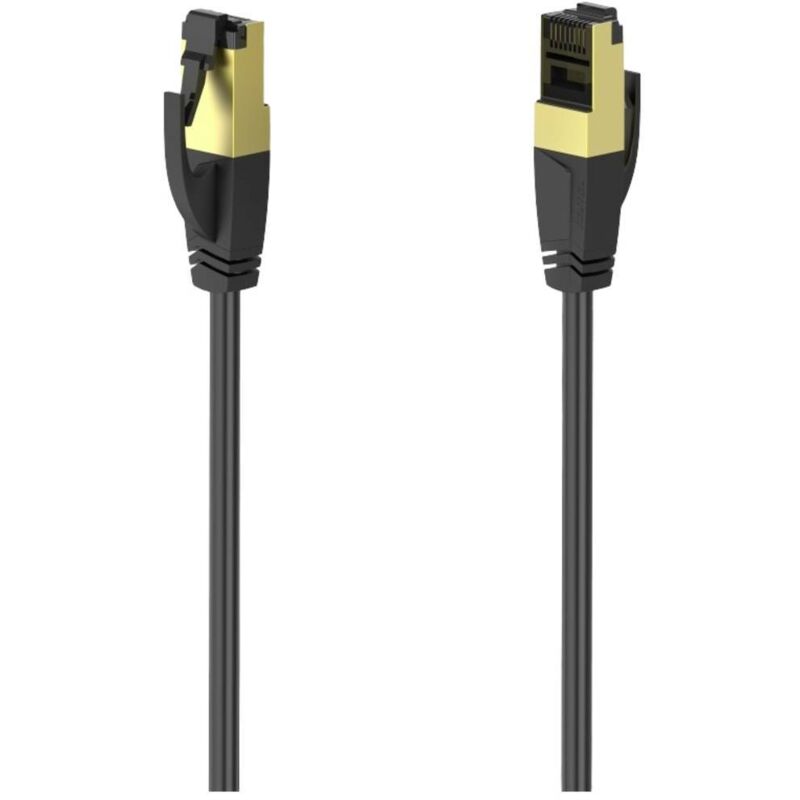 Hama - 00200693 RJ45 Câble réseau, câble patch cat 8 s/ftp 3 m noir contacts dorés 1 pc(s)
