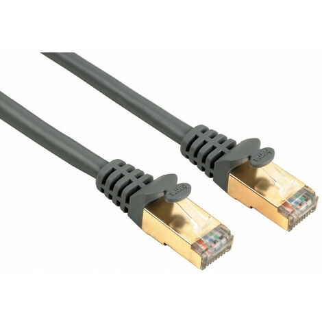 hama Câble réseau Droit CAT5.RJ45 STP.Blindé.Quali 1.Gris.15m (75046719)