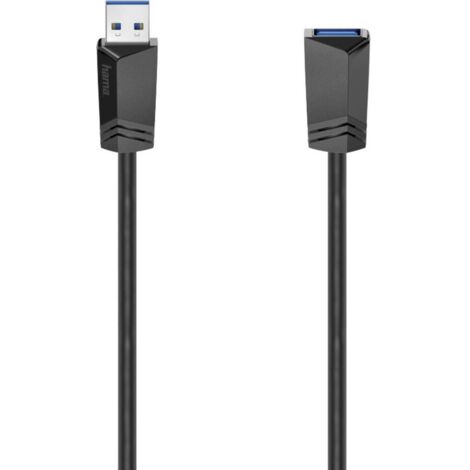 Hama Câble USB USB 3.2 Gen1 USB-A mâle, USB-A femelle 1.50 m noir 00200628