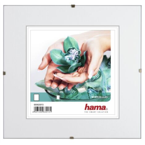HAMA CADRE PHOTO SANS BORDURE ''CLIP-FIX'', VERRE RÉFLEXE, 20 X 20 CM 00063013