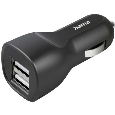 Hama Car Charger 12W Chargeur USB 12 W 2x USB-A noir pour voiture, pour camion R283222