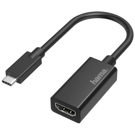Hama Cavetto adattatore USB Type C M / HDMI F, Ultra HD 4K, nero (Pack PC)