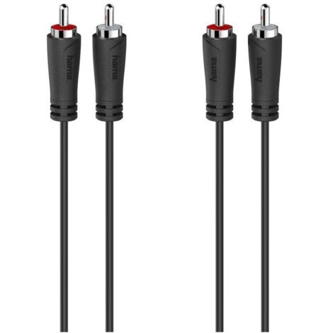 Hama Cavo 2 RCA M/2 RCA M, 1,5 metri, nero