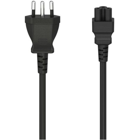 Hama Cavo alimentazione spina Italiana/IEC 60320 C5 F (trifoglio),1,5metri, nero