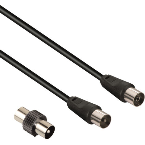 Hama Cavo antenna M F con adattatore M M 1.5 metri 75 dB nero